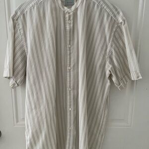 Brioni sport Men's Striped off White and beige Shirt